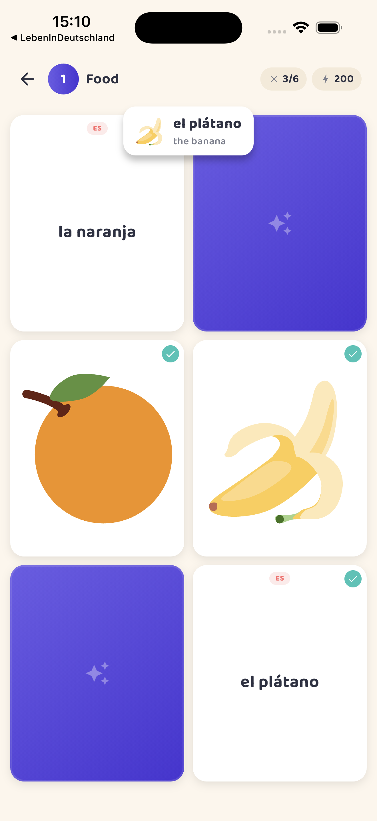 A new Food matching level