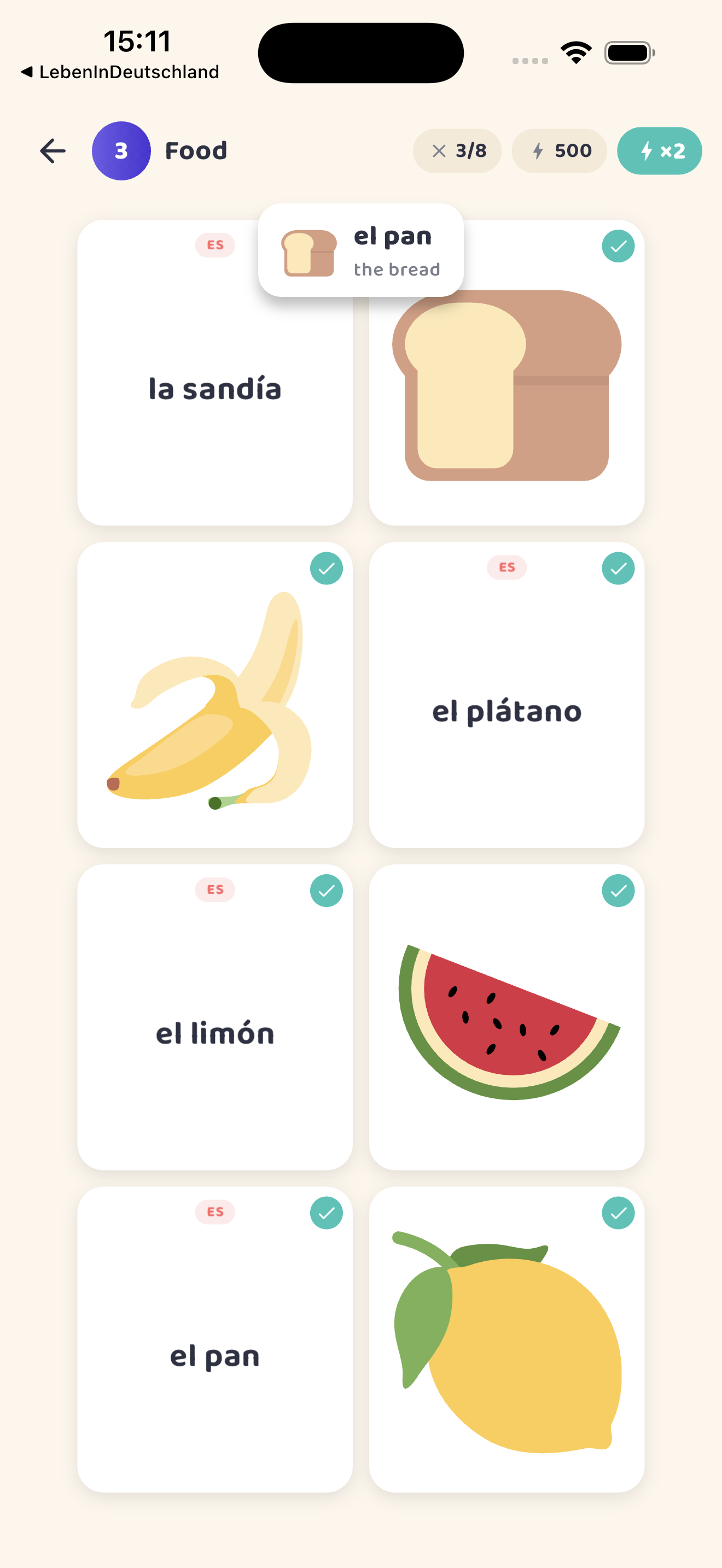 Double points during a Food level